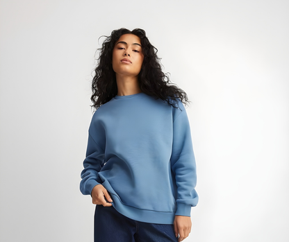 Maria® |Oversized sweatshirt med rund hals och fickor