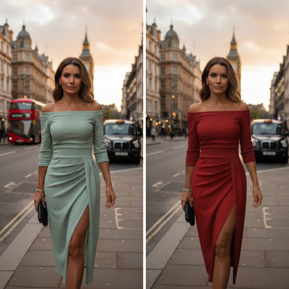 Lena® | Chique halter-maxiklänning med elegant, flödande silhuett